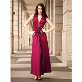 Vestido Elegante com Profundo Decote V